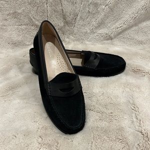 Cole Haan Black Suede Women’s Penny Loafers